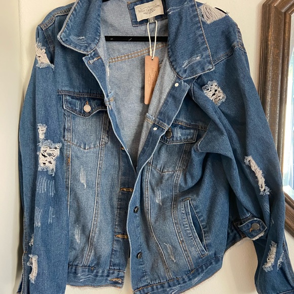 NWOT New Ashley vintage jacket 2x denim - Picture 2 of 6